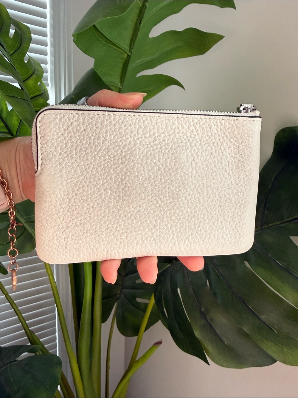 COACH White Wristlet with Sparkle Star Detail - Picture 3 of 6